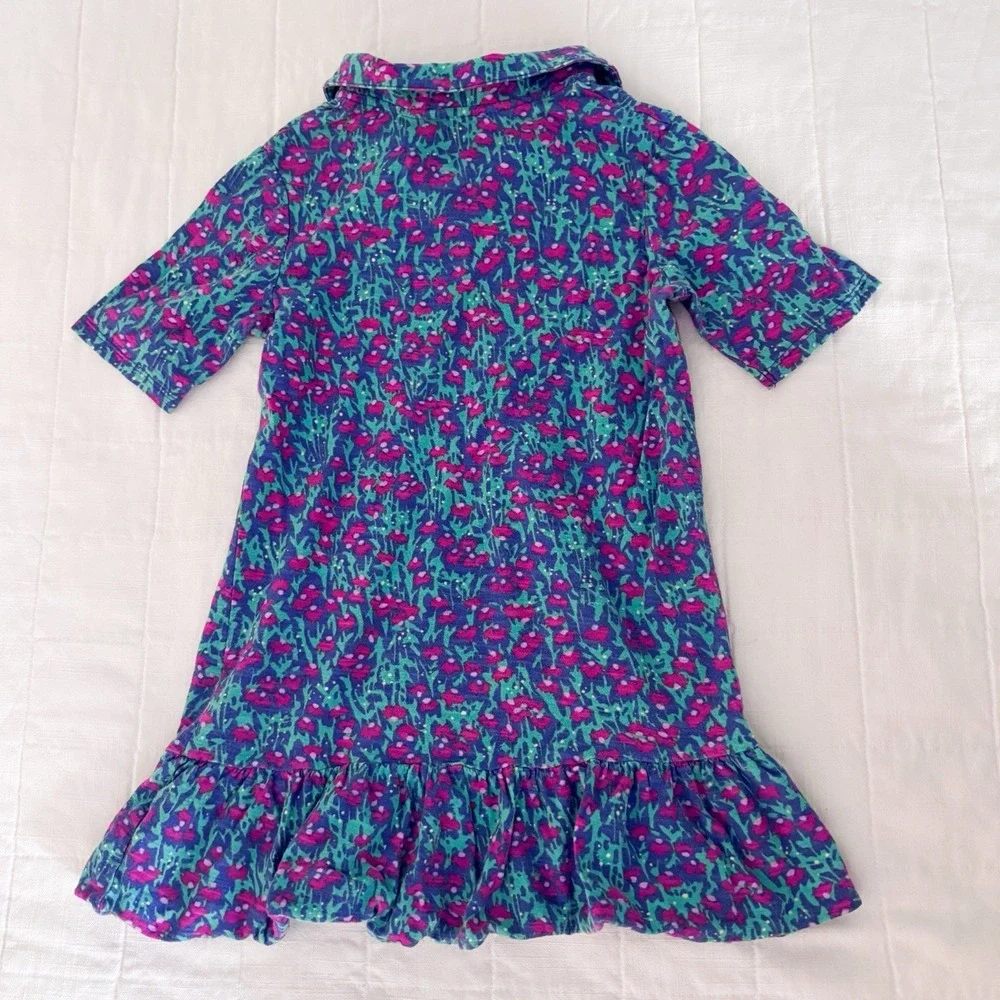 Lilly Pulitzer Girls 6/7 Dress Collared Polo Style Dress Floral